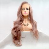 Wig ZADIRA ash pink womens long wavy