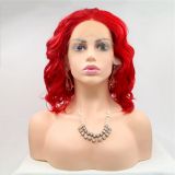 Wig ZADIRA square red female short wavy wig