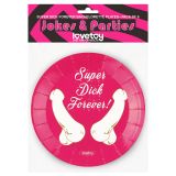 Super Dick Forever Bachelorette Paper Plates, 6 Pack