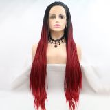 Long wig ZADIRA red afro with ombre