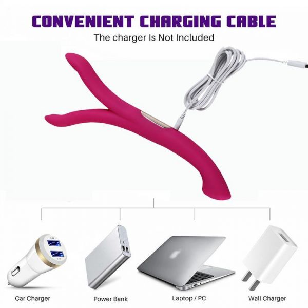 Розовый тройной вибратор Gemma Y Type Vibrator. Артикул: IXI59043