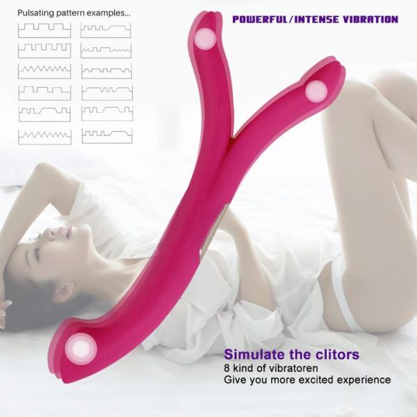 Розовый тройной вибратор Gemma Y Type Vibrator. Артикул: IXI59043