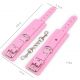 Tied Handcuffs Pink Adjustable Leather Handcuffs
