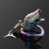 stainless steel latest multicolour ophicephalous chastity device   