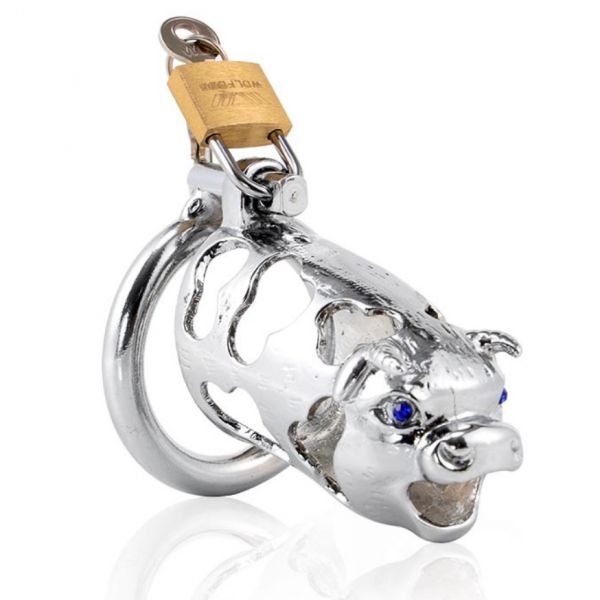metal ox head chastity device silver. Артикул: IXI59104