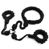new braided rope hand and neck connecting Black