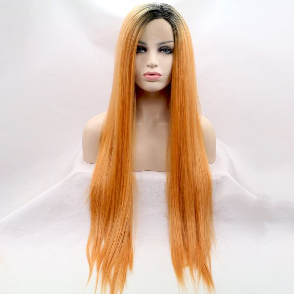 Wig ZADIRA red female long straight with ombre. Артикул: IXI59144