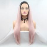 Wig ZADIRA light pink female long straight with ombre