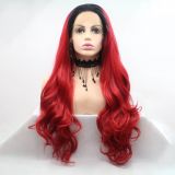 Wig ZADIRA red female long wavy with ombre