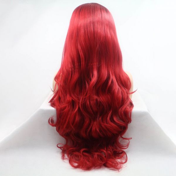 Wig ZADIRA red female long wavy with ombre. Артикул: IXI59162