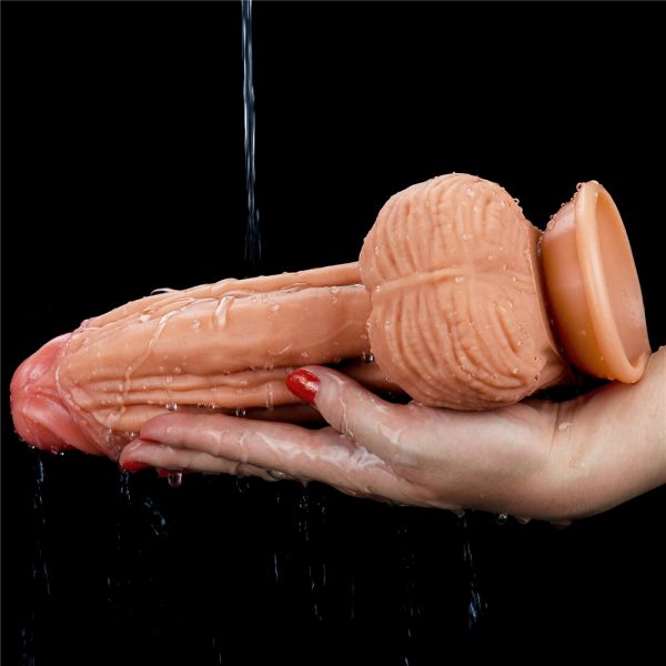 Телесный фаллоимитатор для фистинга Dual layered Platinum Silicone Cock. Артикул: IXI59181