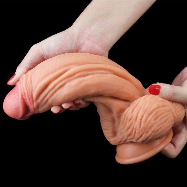 Телесный фаллоимитатор для фистинга Dual layered Platinum Silicone Cock. Артикул: IXI59181