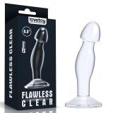 Butt Plug Suction Cup Flawless Clear Prostate Plug 6.5