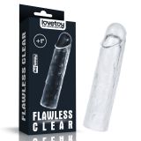 Прозрачная удлиняющая насадка на член Flawless Clear Penis Sleeve плюс 3см