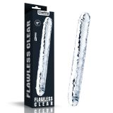 Flawless Clear Double dildo 12 inch
