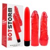 Set of vibrator and two nozzles Hers Dildo Kit