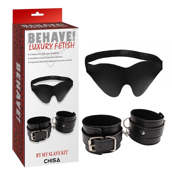 Набор из маски и наручников Behave! Luxury Fetish By My Slave Kit. Артикул: IXI59253