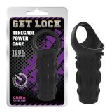 Corrugated penis nozzle black Renegade Power Cage