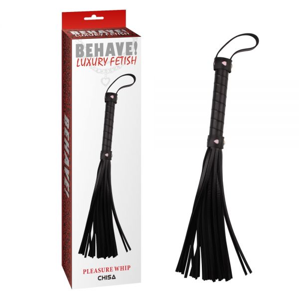 Черная плетка для пары Pleasure Whip. Артикул: IXI59286