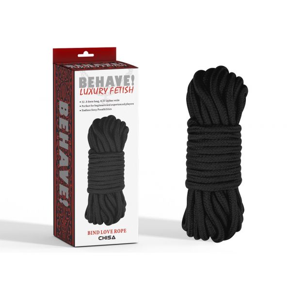 Черная веревка для связываний Bind Love Rope, 10м. Артикул: IXI59301