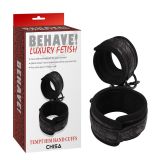 Stylish Black Handcuffs With A Pattern Tempt Him Hand Cuffs