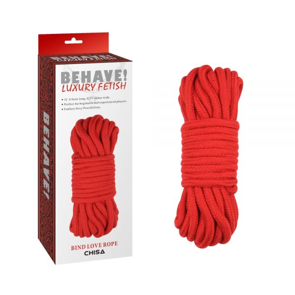 Красная веревка для связывания Bing Love Rope, 10м. Артикул: IXI59308