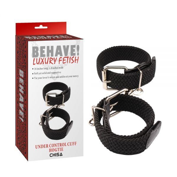 Наручники черные с застежками Under Control Cuff Hogtie. Артикул: IXI59314