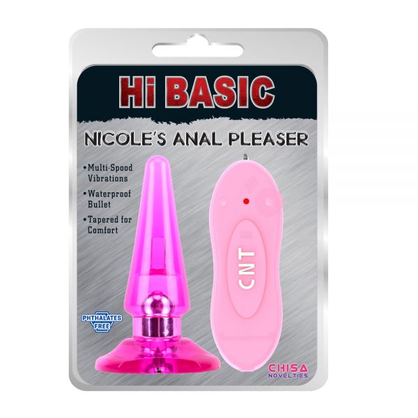 Butt plug with remote control pink Nicoles Anal Pleaser. Артикул: IXI59327