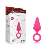 Pink butt plug with ring Candy Plug Small