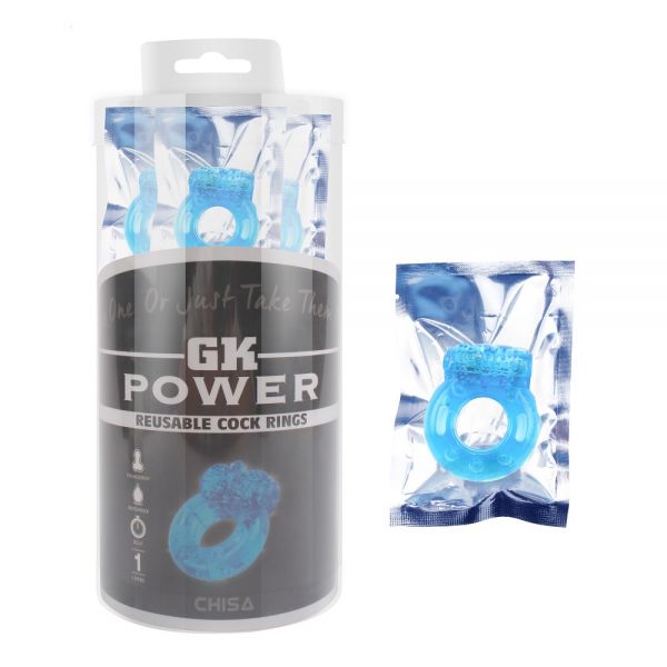 Эрекционное кольцо с вибрацией GK Power Reusable Cock Ring, 1 шт. Артикул: IXI59408