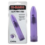 Фиолетовый пластиковый вибратор Slim Mini Vibe