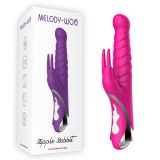 Delicate ribbed pink multi-speed vibrator Missile Rabit