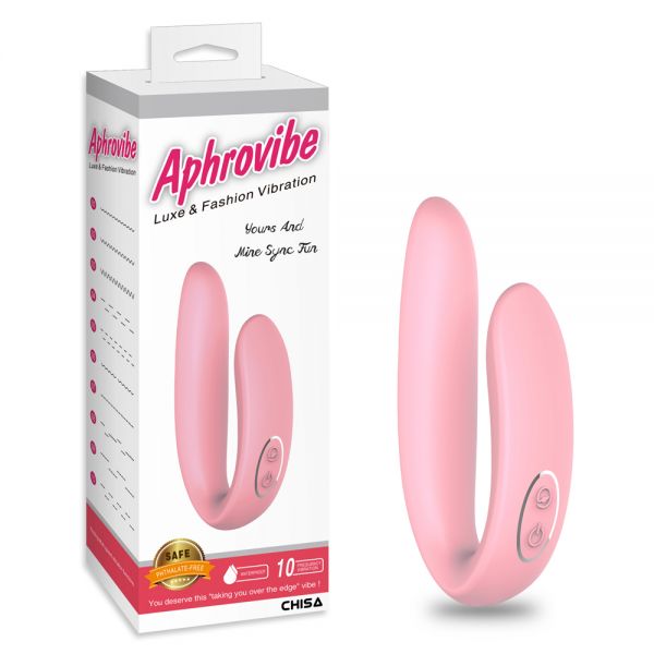Двойной нежный вибратор Aphrovibe Yours And Mine Sync Fun. Артикул: IXI59533