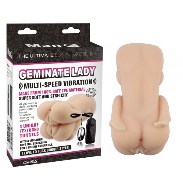 Вибромастурбатор для мужчин двойная вагина Geminate Lady. Артикул: IXI59584