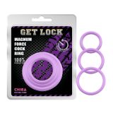 Erection rings of different sizes lilac Magnum Force Cock Ring