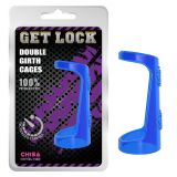 Nozzle fixator for penis blue Double Girth Cages