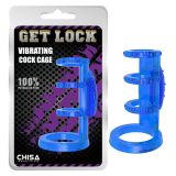 Blue Cock Attachment Vibrating Cock Cage