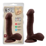 Topless Lover Brown Suction Cup Dildo