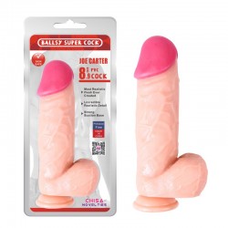 Pink Head Dildo Suction Cup Joe Carter 8.9 Dildo