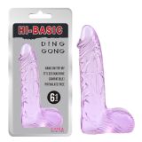 Purple gel dildo with scrotum Ding Dong 6