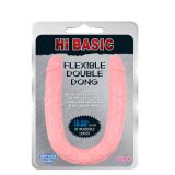 Double pink phallus Jelly Flexible Double Dong