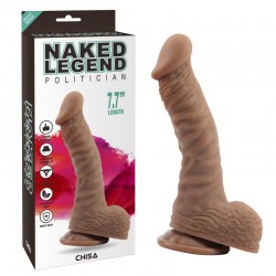 Brown embossed dildo with suction cup Politician