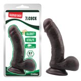 Fashion Dude 7.0 Inch Cock Brown Suction Cup Dildo