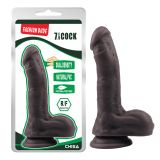 Fashion Dude Brown Suction Cup Dildo 7.9 Inch Cock