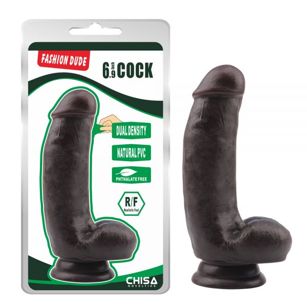 Коричневый фаллоимитатор на присоске Fashion Dude 6.9 Inch Cock. Артикул: IXI59754