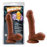 Gentle Black Penis Brown Scrotum Dildo