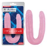 Pink Double Masturbation Dildo 17.7 Inch Dildo