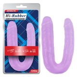 Purple Double Masturbation Dildo 17.7 Inch Dildo