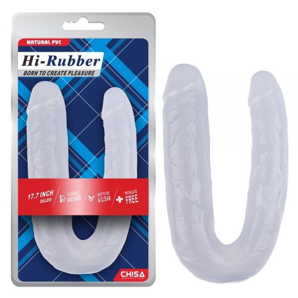 Прозрачный двойной фаллоимитатор для мастурбации 17.7 Inch Dildo. Артикул: IXI59809