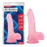 Pink Dildo with Scrotum Suction Cup 7.7 Inch Dildo
